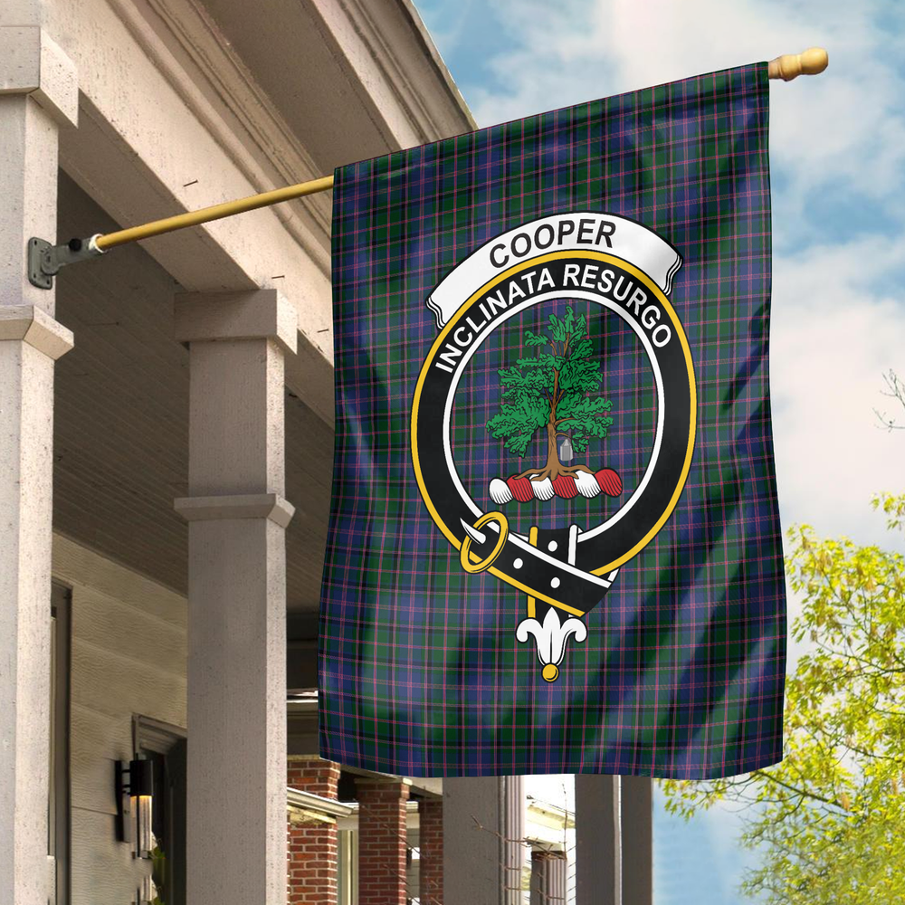 Clan Cooper Tartan Crest 2 Garden Flag RS61 Clan Cooper Tartan Today   