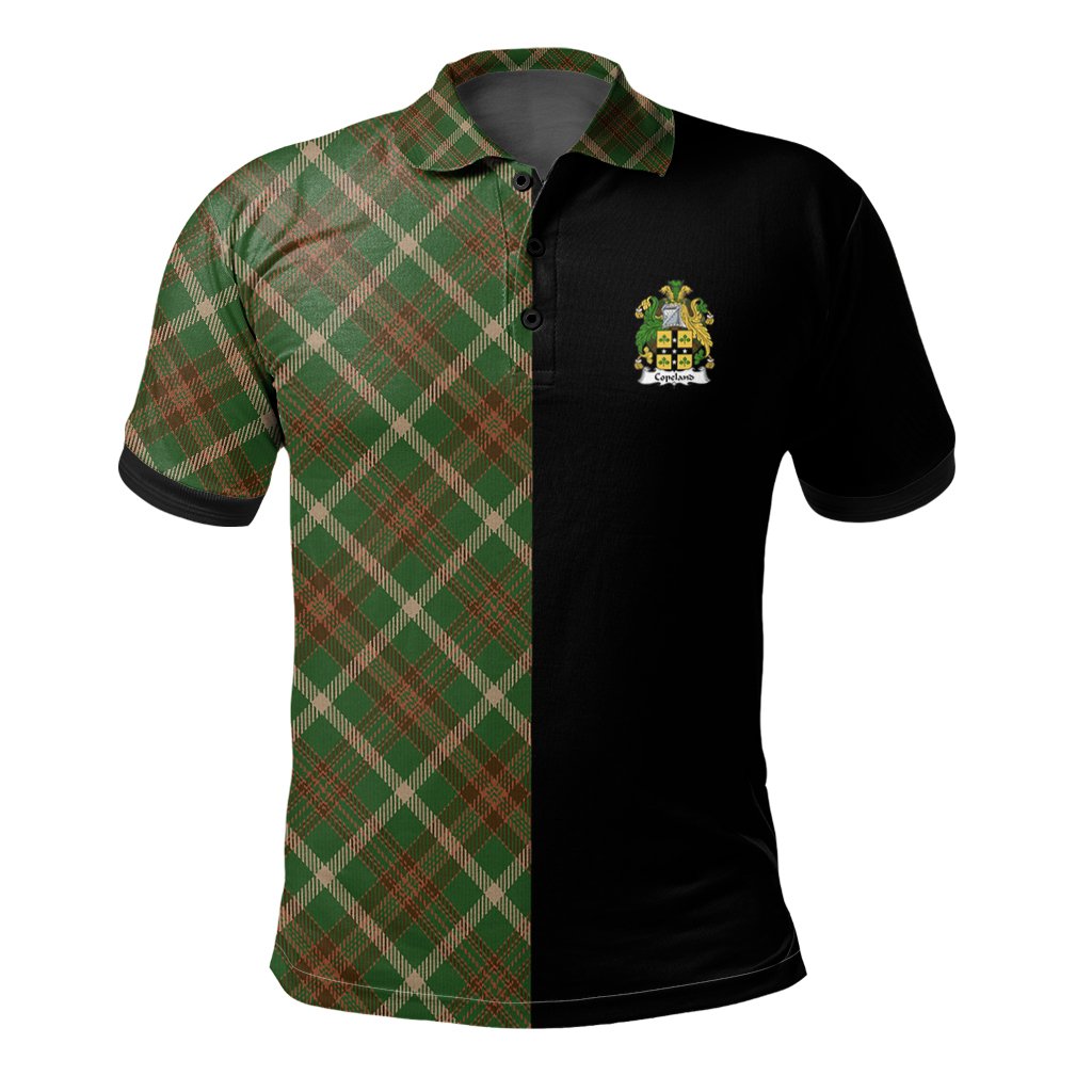 Clan Copeland Tartan Polo Shirt Half of Me - Cross Style ED60 Copeland Tartan Tartan Polo   