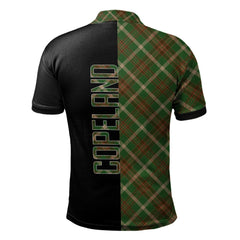 Clan Copeland Tartan Polo Shirt Half of Me - Cross Style ED60 Copeland Tartan Tartan Polo   