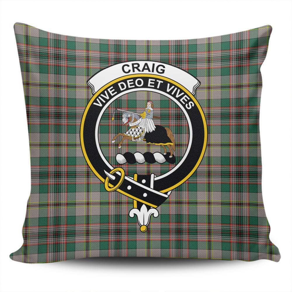 Clan Craig Ancient Tartan Crest Pillow Cover FH62 Clan Craig Tartan Today   