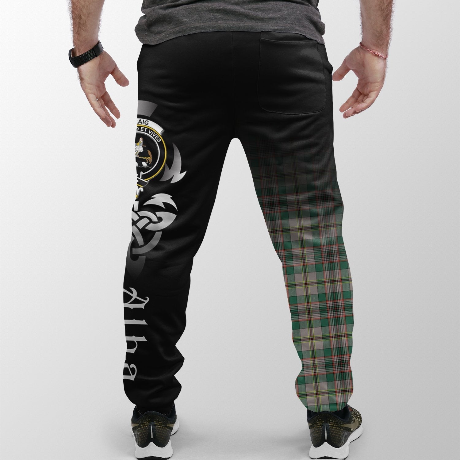 Clan Craig Ancient Tartan Crest Jogger Sweatpants  Alba Celtic Style PX15 Clan Craig Tartan Today   