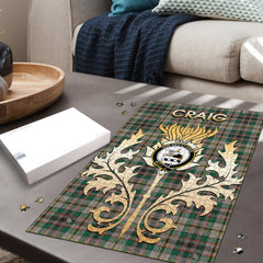 Clan Craig Ancient Tartan Crest Thistle Jigsaw Puzzles Gift For Family PG47 Clan Craig Tartan Today   