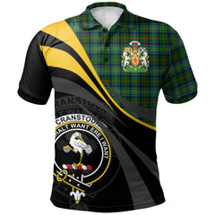 Clan Cranstoun Tartan Polo Shirt - Royal Coat Of Arms Style DC55 Cranstoun Tartan Tartan Polo   