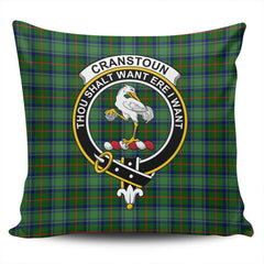 Clan Cranstoun Tartan Crest Pillow Cover YJ95 Clan Cranstoun Tartan Today   