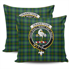 Clan Cranstoun Tartan Crest Pillow Cover YJ95 Clan Cranstoun Tartan Today   