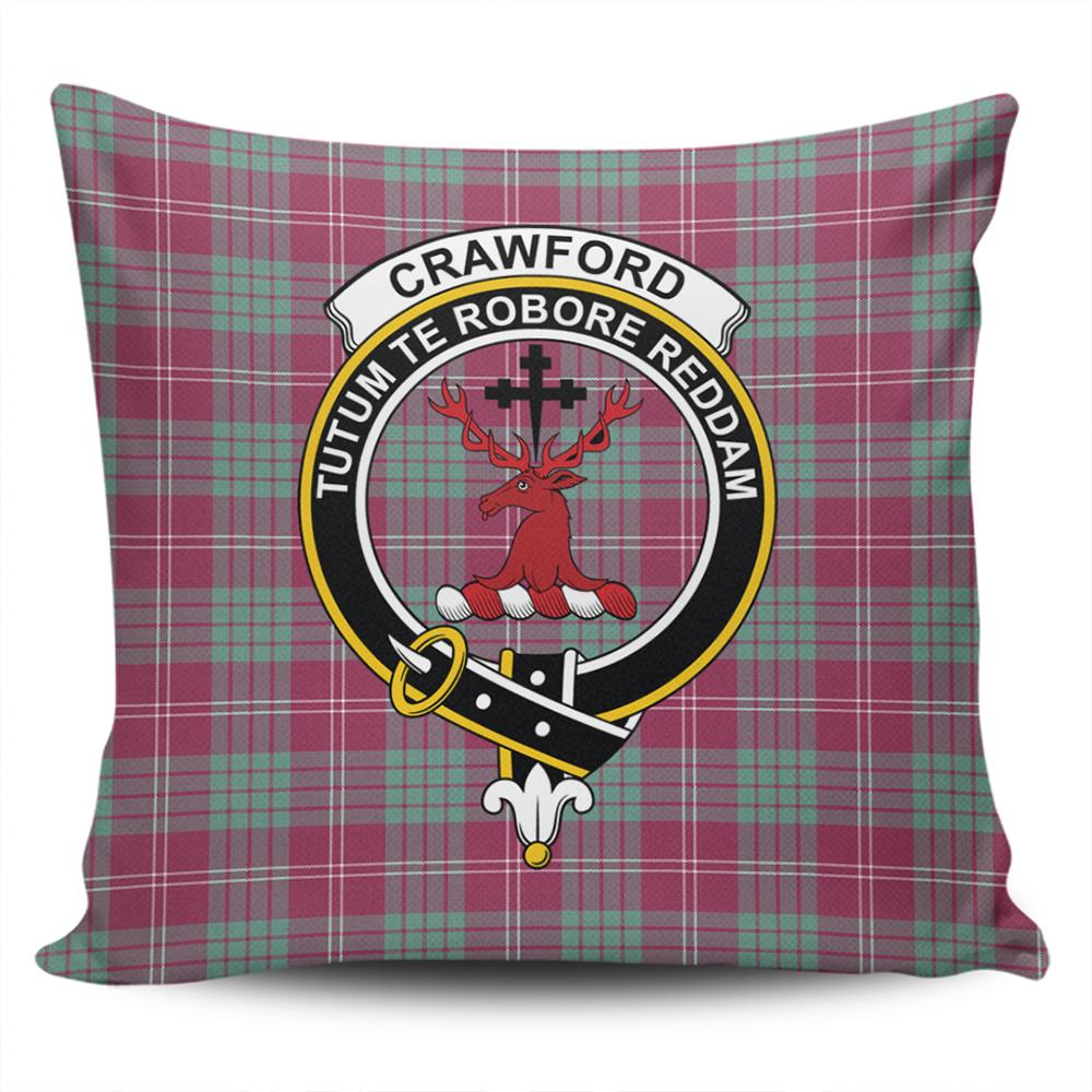 Clan Clan Crawford Ancient Tartan Crest Pillow Cover JV55 Clan Crawford Tartan Today   