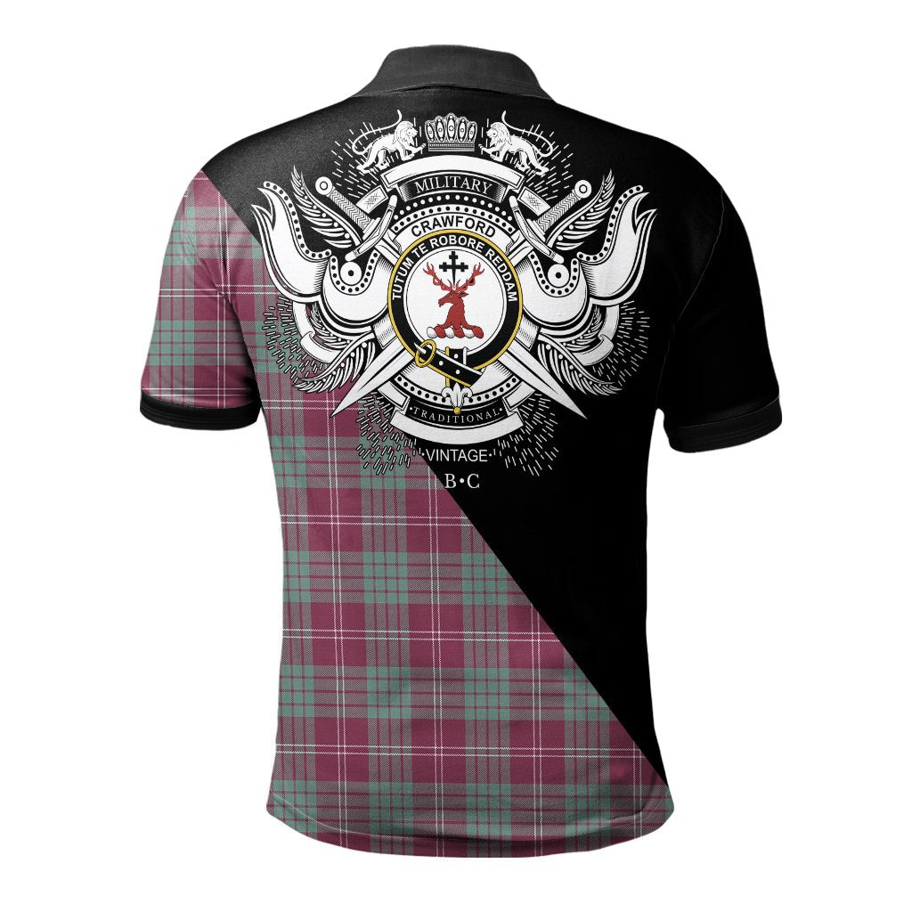 Clan Crawford Ancient Clan - Military Polo Shirt UT75 Crawford Ancient Tartan Tartan Polo   