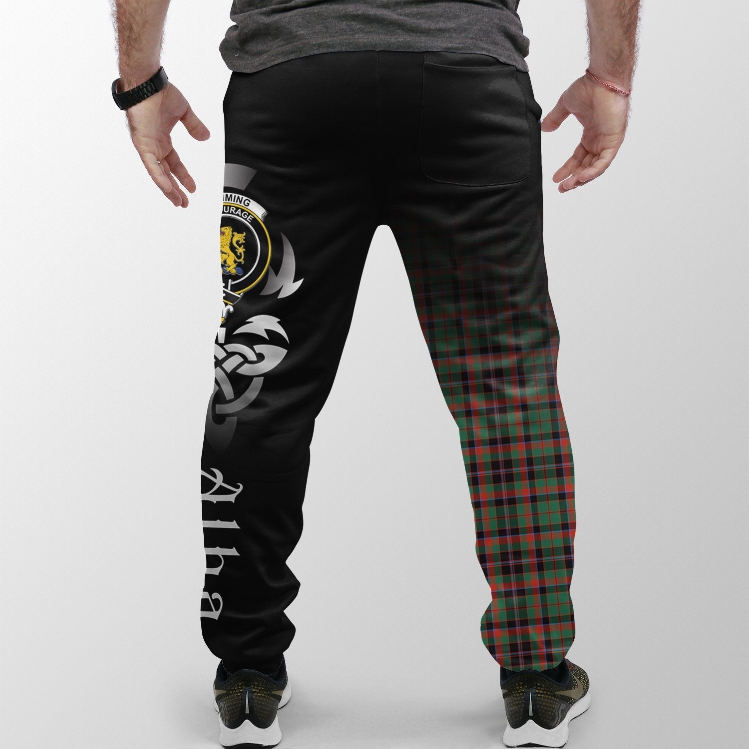 Clan Cumming Hunting Ancient Tartan Crest Jogger Sweatpants  Alba Celtic Style ZD86 Clan Cumming Tartan Today   