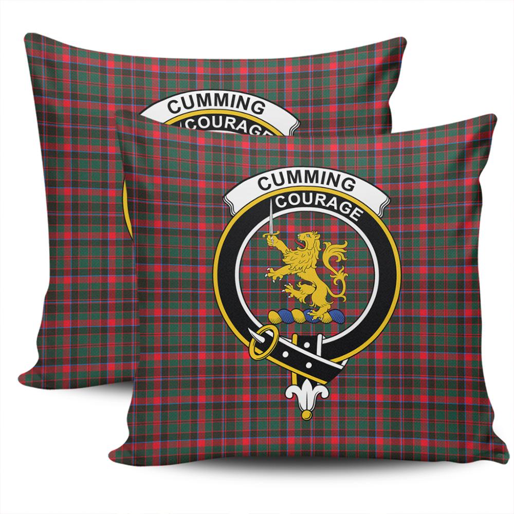 Clan Cumming Hunting Modern Tartan Crest Pillow Cover HQ25 Clan Cumming Tartan Today   