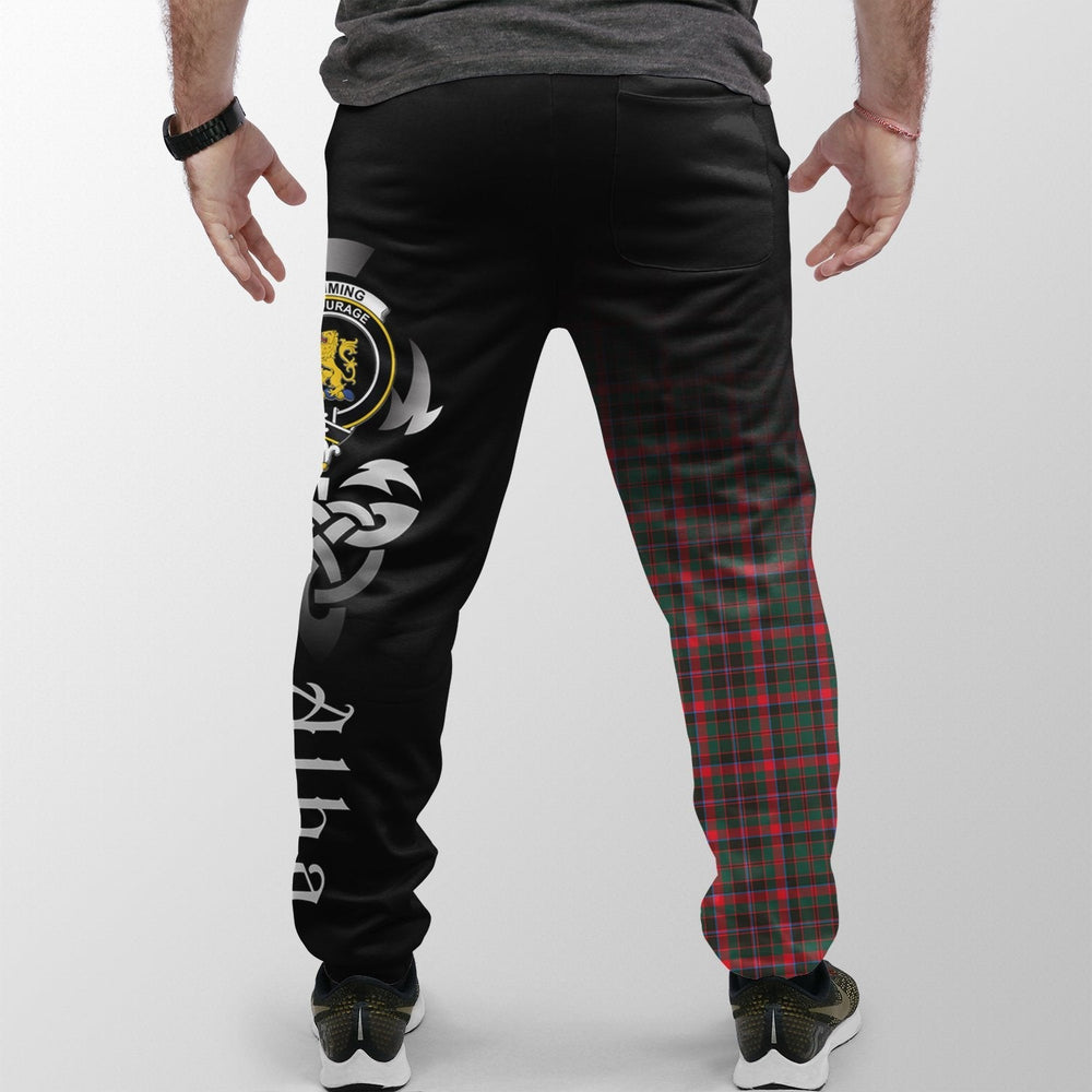 Clan Cumming Hunting Modern Tartan Crest Jogger Sweatpants  Alba Celtic Style VB36 Clan Cumming Tartan Today   