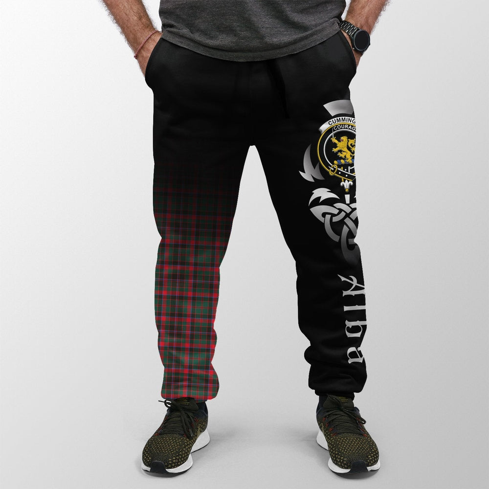 Clan Cumming Hunting Modern Tartan Crest Jogger Sweatpants  Alba Celtic Style VB36 Clan Cumming Tartan Today   