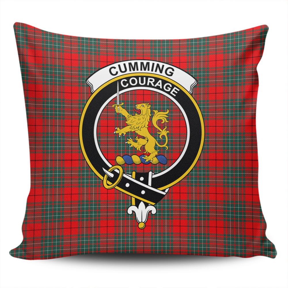 Clan Cumming Modern Tartan Crest Pillow Cover MT27 Clan Cumming Tartan Today   
