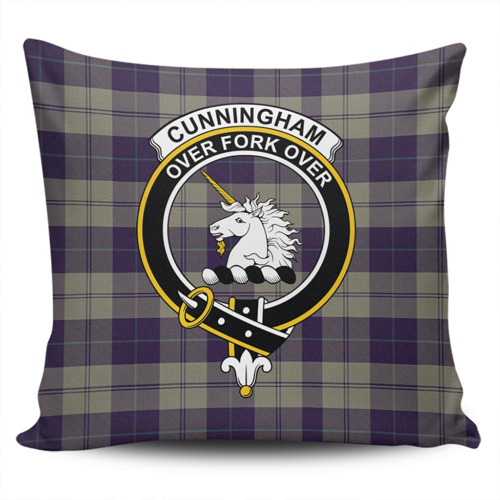 Clan Cunningham Dress Blue Dancers Tartan Crest Pillow Cover VO45 Clan Cunningham Tartan Today   