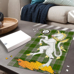 Clan Cunningham Dress Green Dancers Tartan Crest Unicorn Scotland Jigsaw Puzzles Gift For Family BD24 Clan Cunningham Tartan Today   