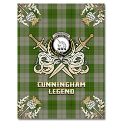 Clan Cunningham Dress Green Dancers Tartan Gold Courage Symbol Blanket VS13 Clan Cunningham Tartan Today   