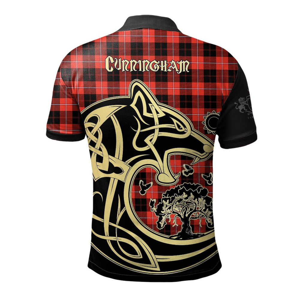 Clan Cunningham Modern Tartan Polo Shirt Viking Wolf CK37 Cunningham Modern Tartan Tartan Polo   