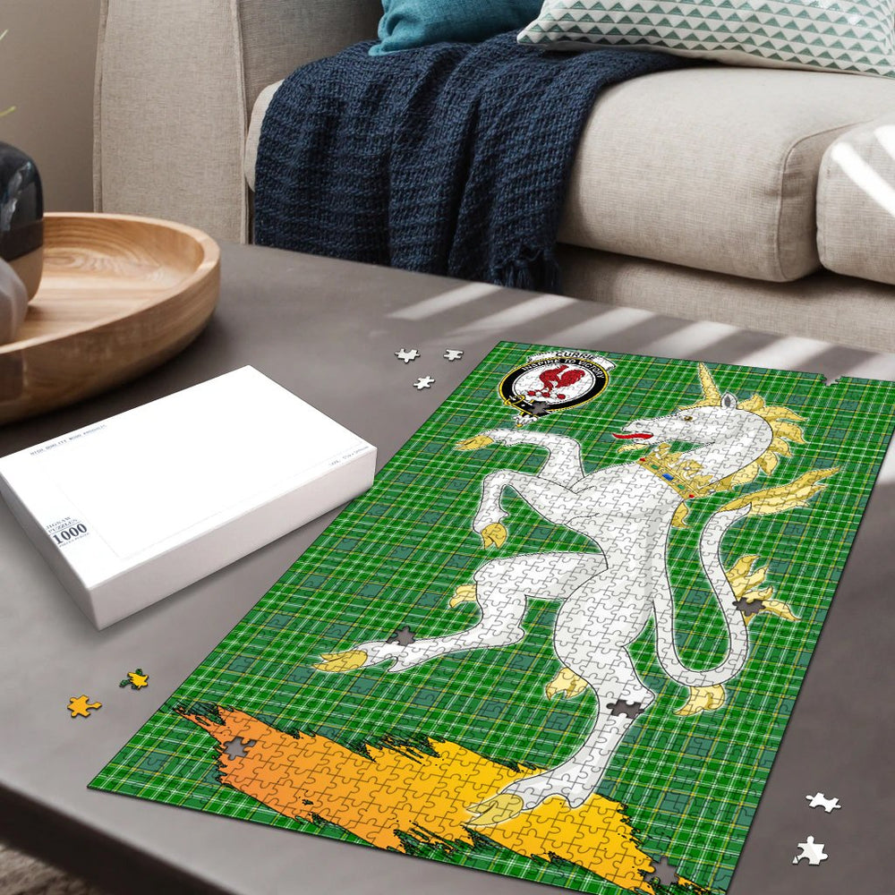 Clan Currie Tartan Crest Unicorn Scotland Jigsaw Puzzles Gift For Family OL30 Clan Currie Tartan Today   