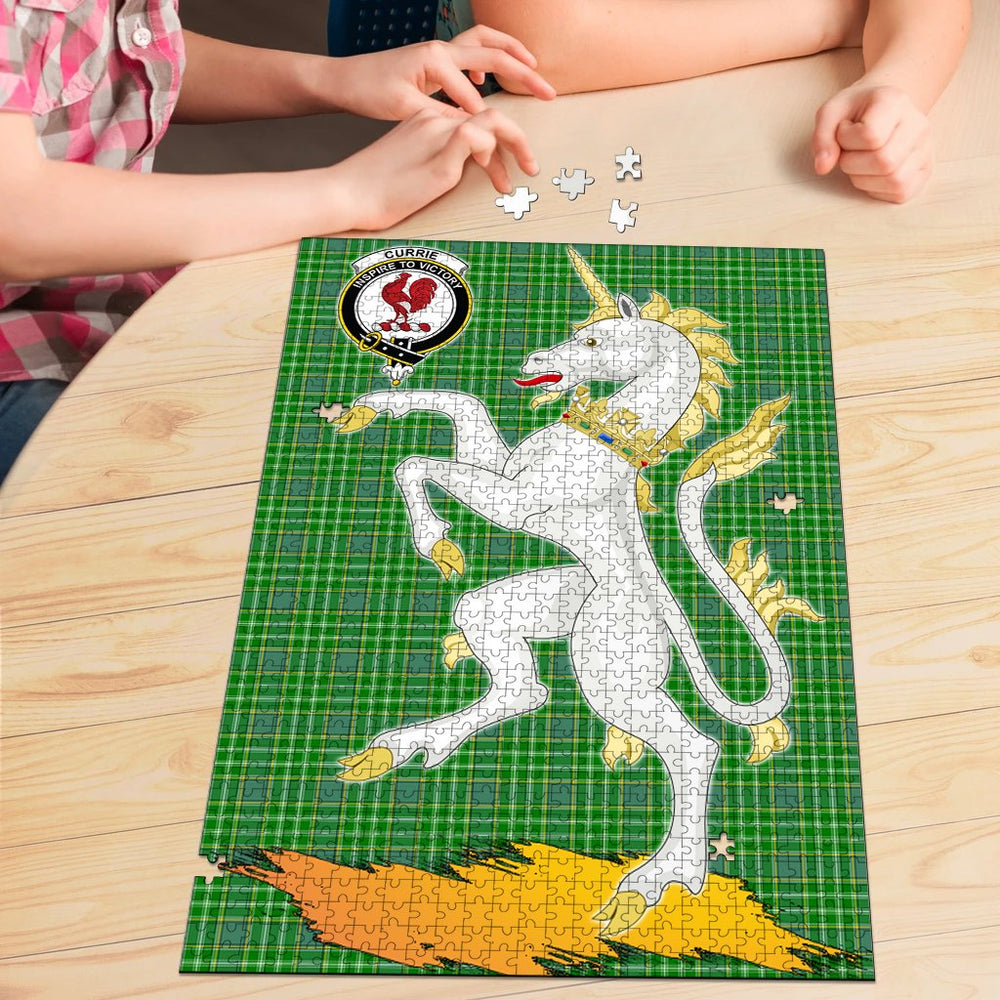 Clan Currie Tartan Crest Unicorn Scotland Jigsaw Puzzles Gift For Family OL30 Clan Currie Tartan Today   