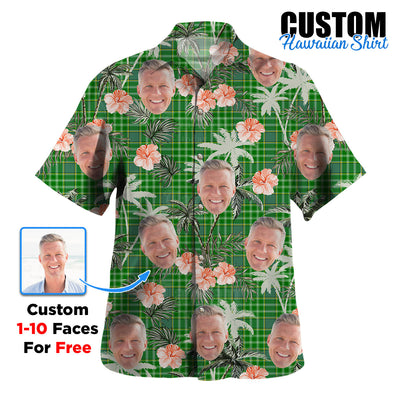 Clan Currie Tartan Custom Face Hawaiian Shirt – Unisex Gift for Family Members, Summer Party