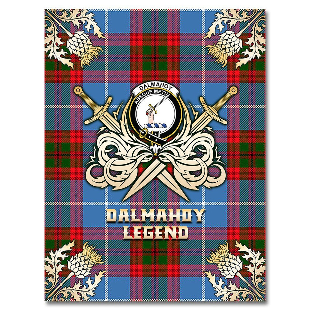 Clan Dalmahoy Tartan Gold Courage Symbol Blanket RR95 Clan Dalmahoy Tartan Today   