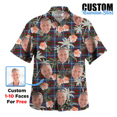 Clan Dalmahoy Tartan Custom Face Hawaiian Shirt – Unisex Gift for Family Members, Summer Party MT31 Dalmahoy Tartan Tartan Hawaii Shirt