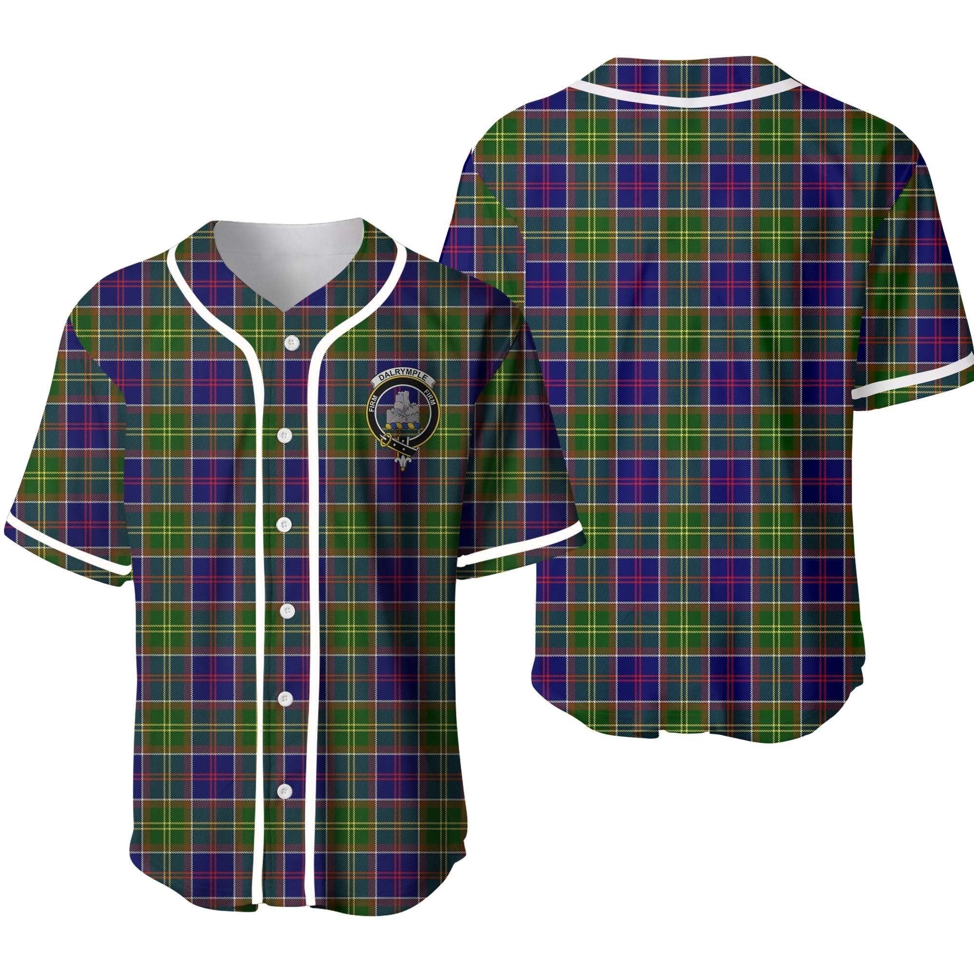 Clan Dalrymple Tartan Unisex Baseball Jersey KH19XZ48 Clan Dalrymple Tartan Today   