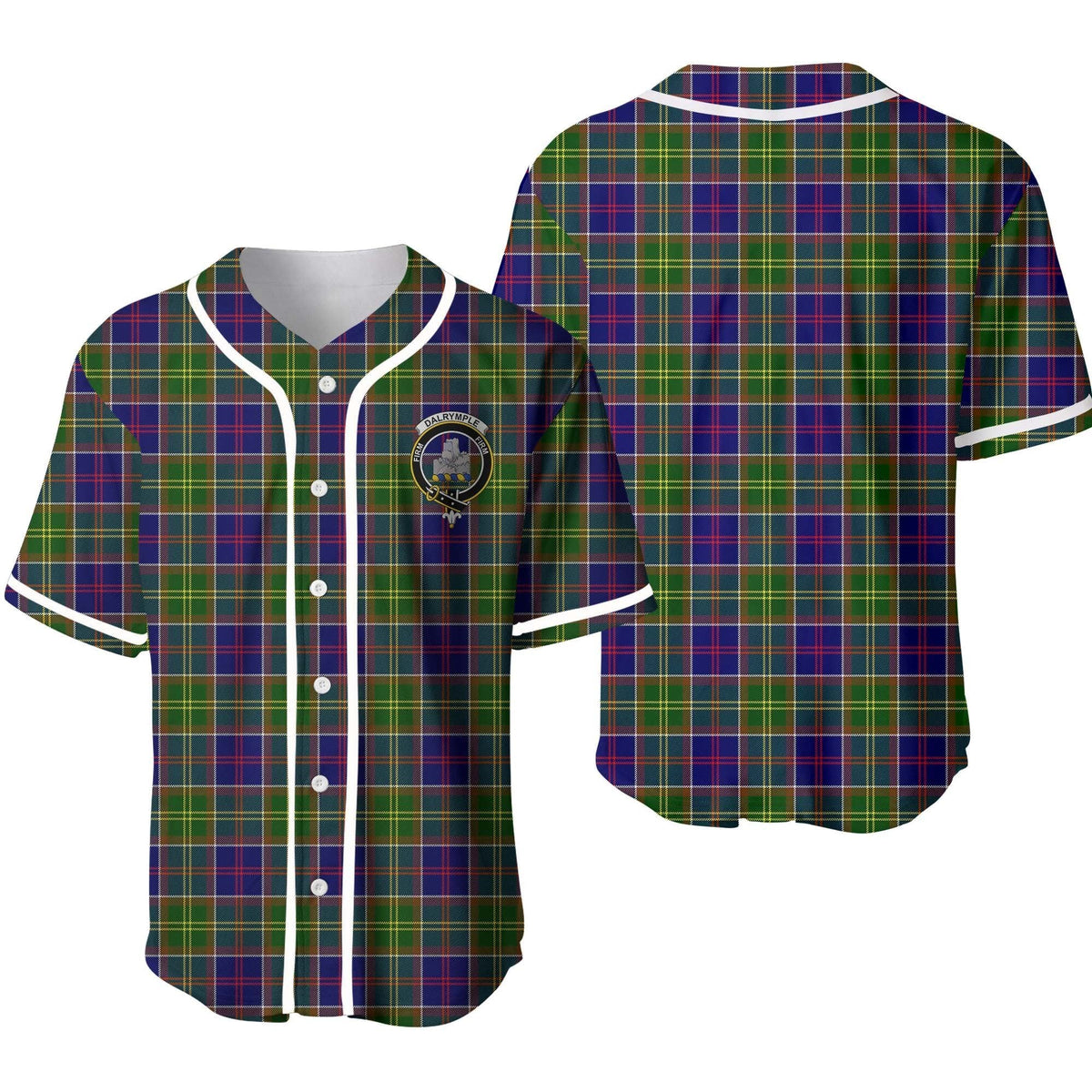 Clan Dalrymple Tartan Unisex Baseball Jersey KH19XZ48 Clan Dalrymple Tartan Today   