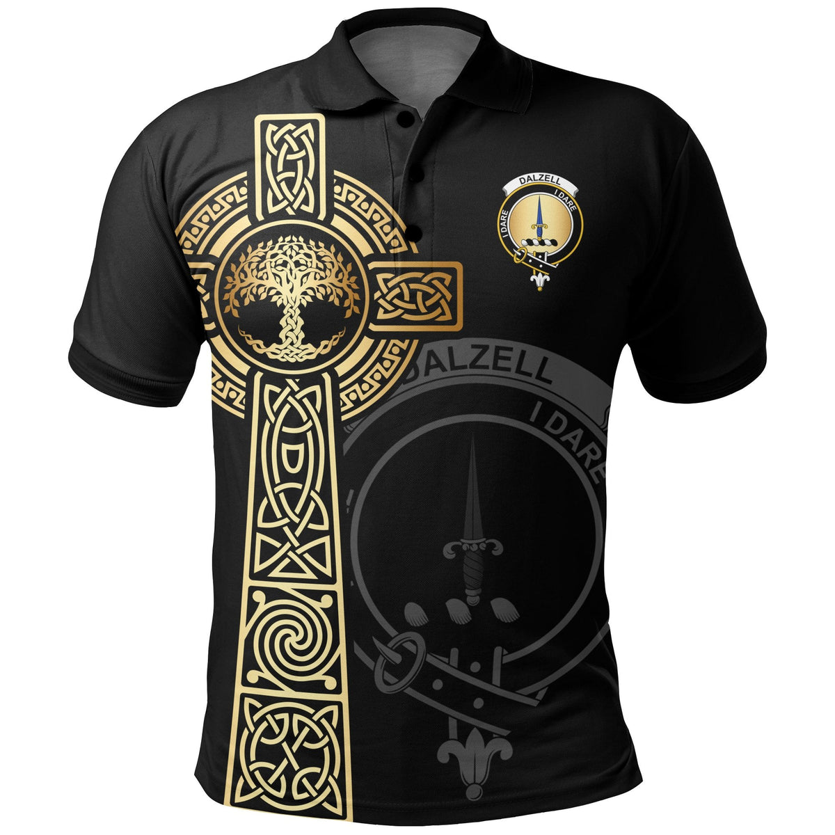Clan Dalzell Clan Unisex Polo Shirt - Celtic Tree Of Life FF91 Dalzell Tartan Tartan Polo   