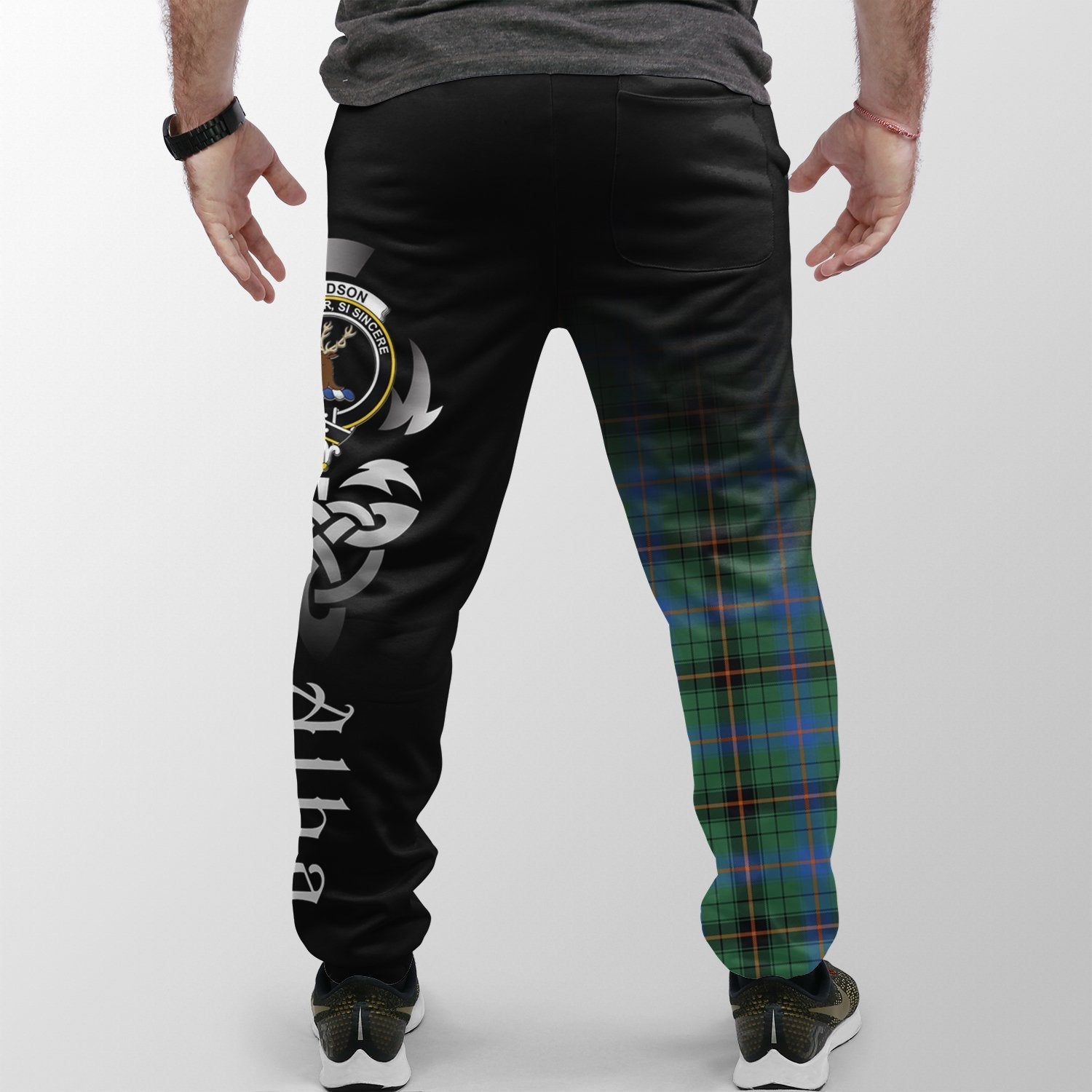 Clan Davidson Ancient Tartan Crest Jogger Sweatpants  Alba Celtic Style OH33 Clan Davidson Tartan Today   