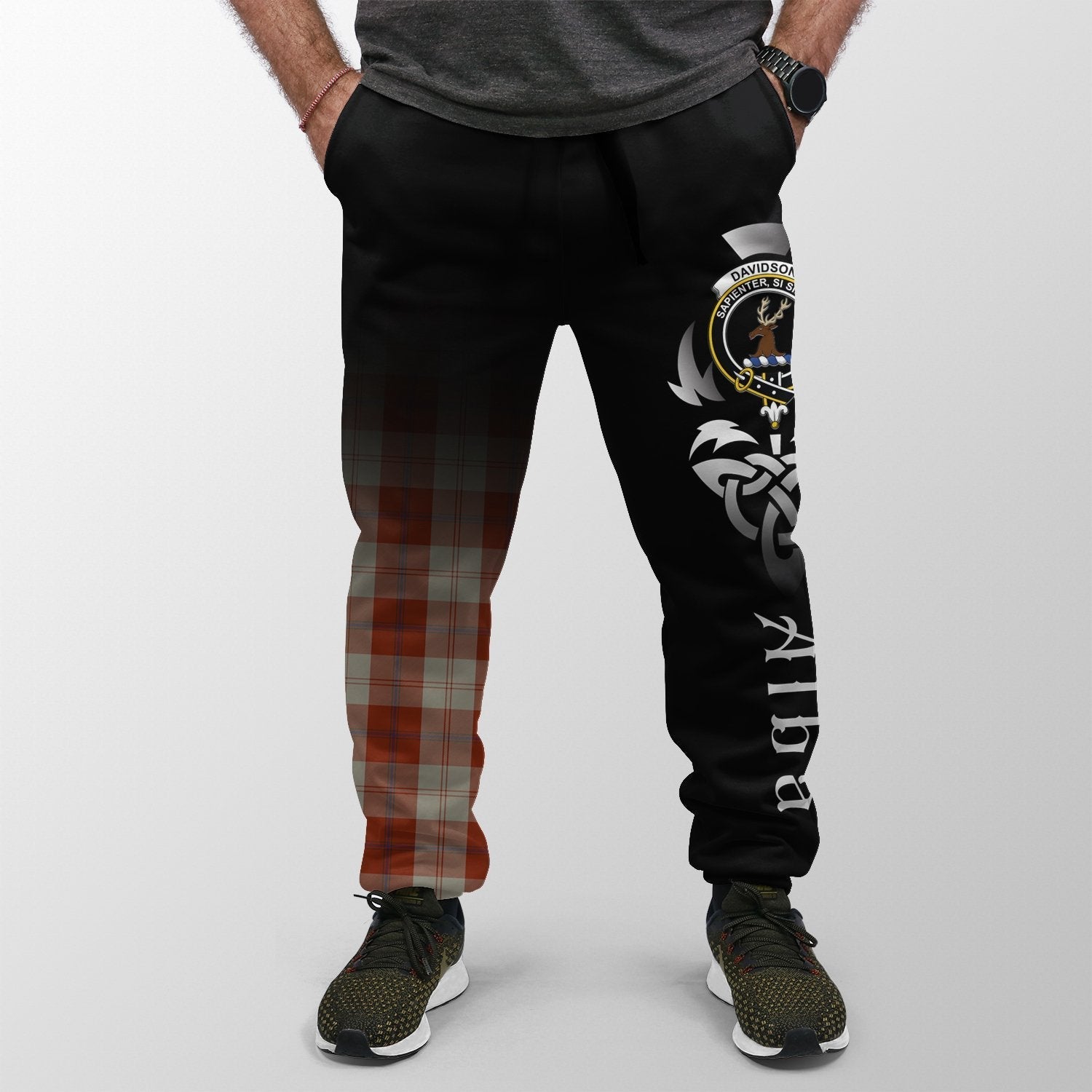 Clan Davidson Dress Dancers Tartan Crest Jogger Sweatpants  Alba Celtic Style IY83 Clan Davidson Tartan Today   