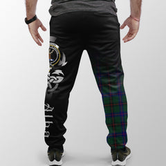 Clan Davidson Modern Tartan Crest Jogger Sweatpants  Alba Celtic Style KV90 Clan Davidson Tartan Today   