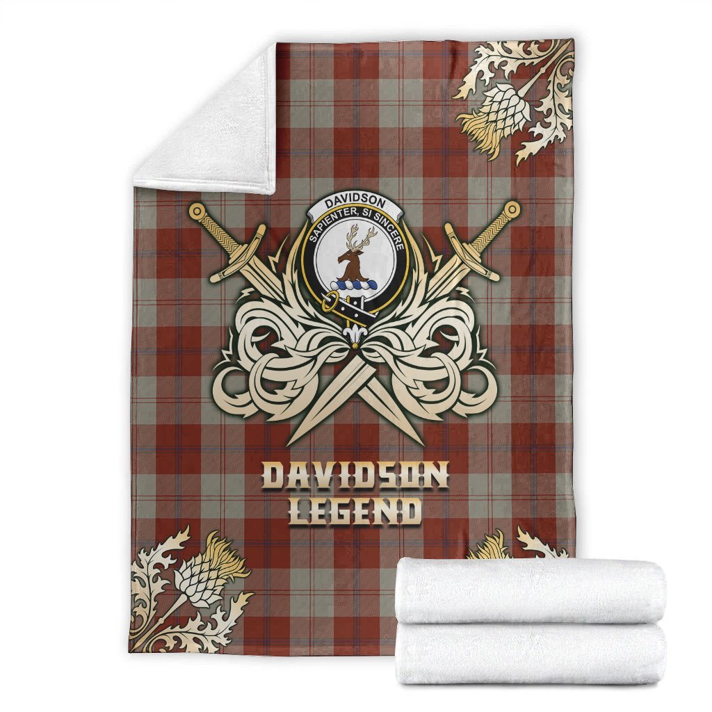 Clan Davidson Dress Dancers Tartan Gold Courage Symbol Blanket EL94 Clan Davidson Tartan Today   
