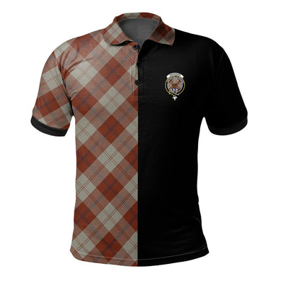 Clan Davidson Dress Dancers Tartan Polo Shirt Half of Me - Cross Style