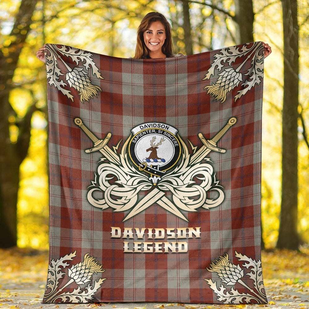 Clan Davidson Dress Dancers Tartan Gold Courage Symbol Blanket EL94 Clan Davidson Tartan Today   