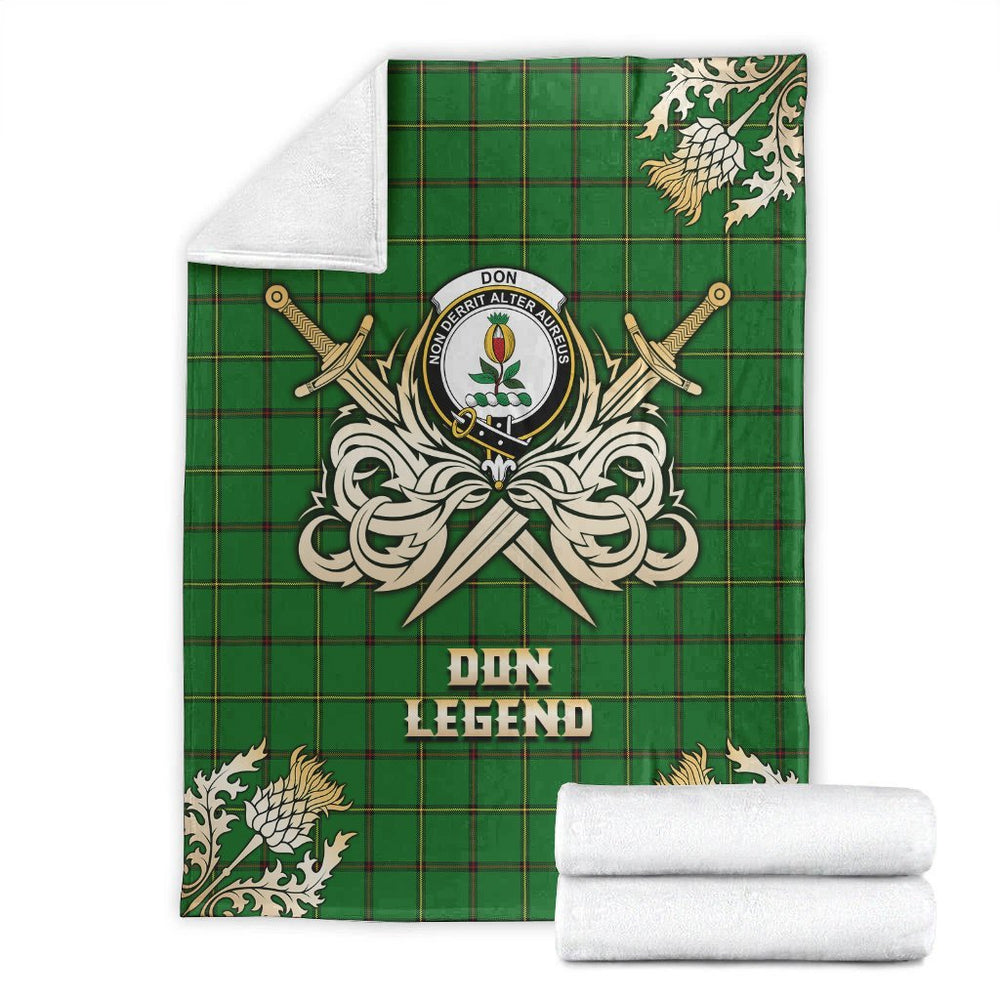 Clan Don Tartan Gold Courage Symbol Blanket GF94 Clan Don Tartan Today   