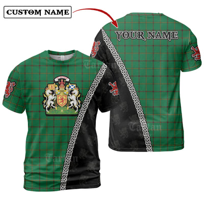 Personalized Clan Don (Tribe-of-Mar) Tartan Shirt with Scotland Coat of Arms & Custom Name QN52