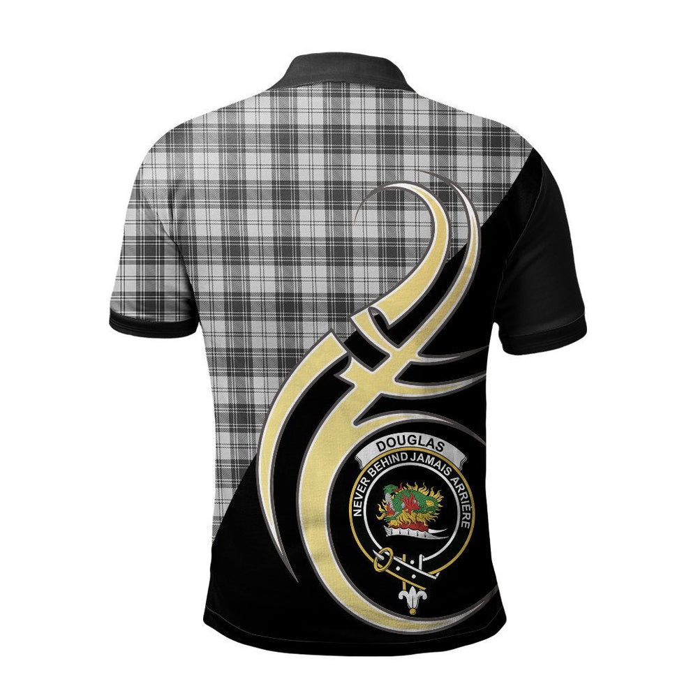 Clan Douglas Grey Modern Tartan Polo Shirt - Believe In Me Style QW17 Douglas Grey Modern Tartan Tartan Polo   