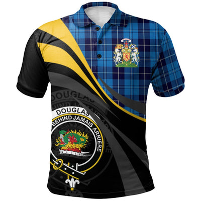 Clan Douglas Variation Tartan Polo Shirt - Royal Coat Of Arms Style