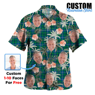 Clan Douglas Ancient Tartan Custom Face Hawaiian Shirt – Unisex Gift for Family Members, Summer Party NF86