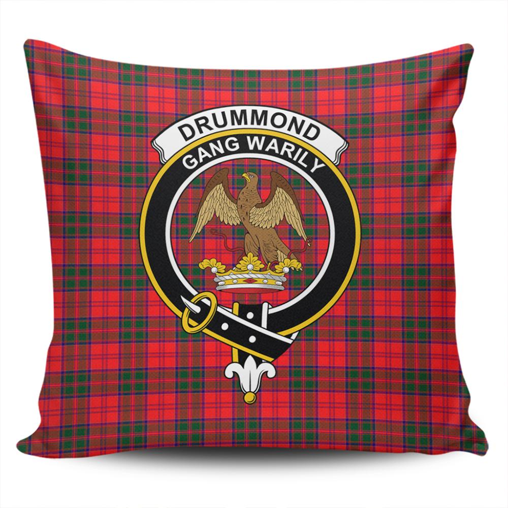 Clan Drummond Modern Tartan Crest Pillow Cover ZX16 Clan Drummond Tartan Today   