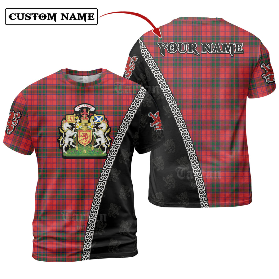 Drummond Modern Tartan Shirt with Scotland Coat of Arms & Custom Name YJ45
