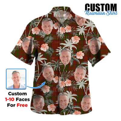 Clan Drummond Tartan Custom Face Hawaiian Shirt – Unisex Gift for Family Members, Summer Party