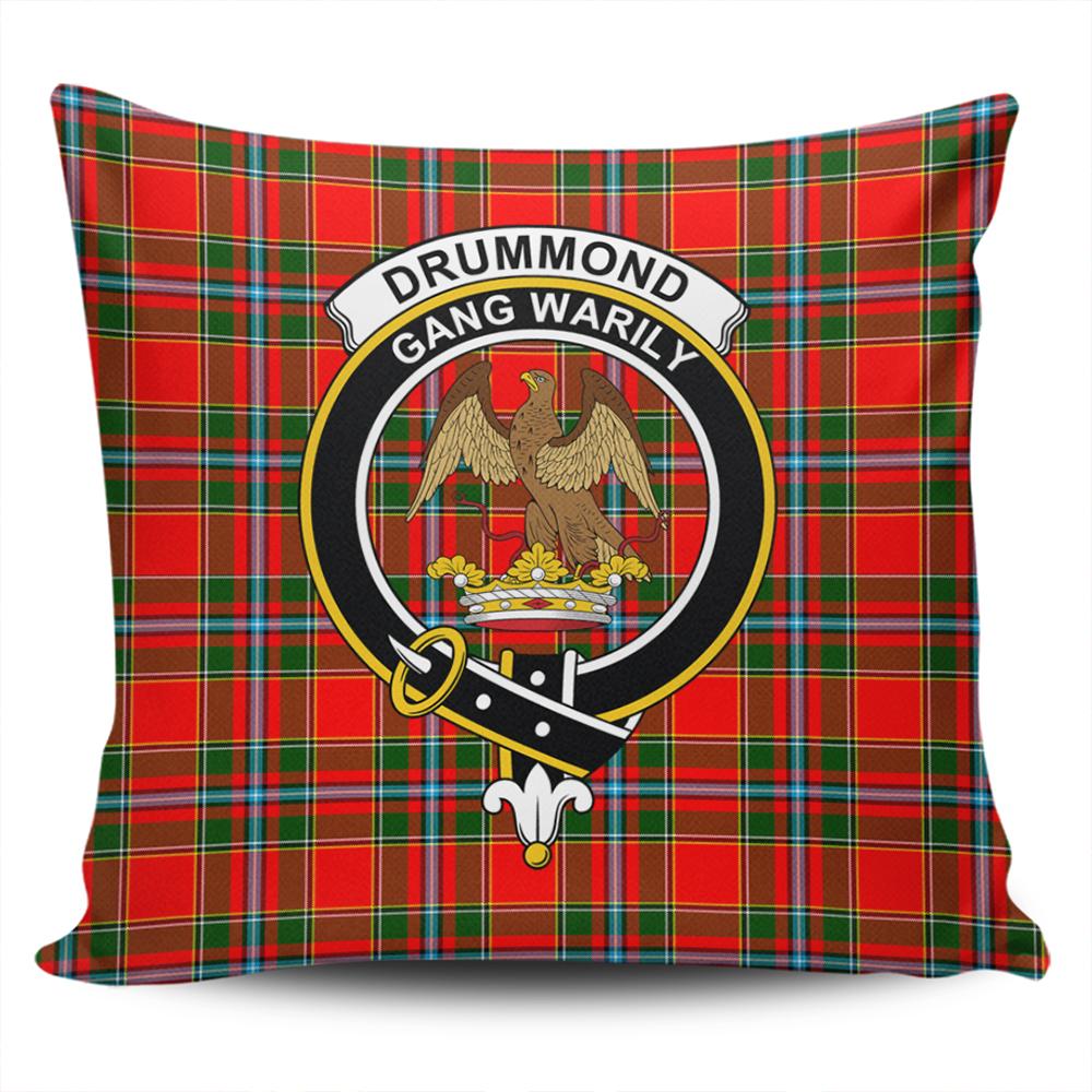 Clan Drummond of Perth Tartan Crest Pillow Cover QJ39 Clan Drummond Tartan Today   