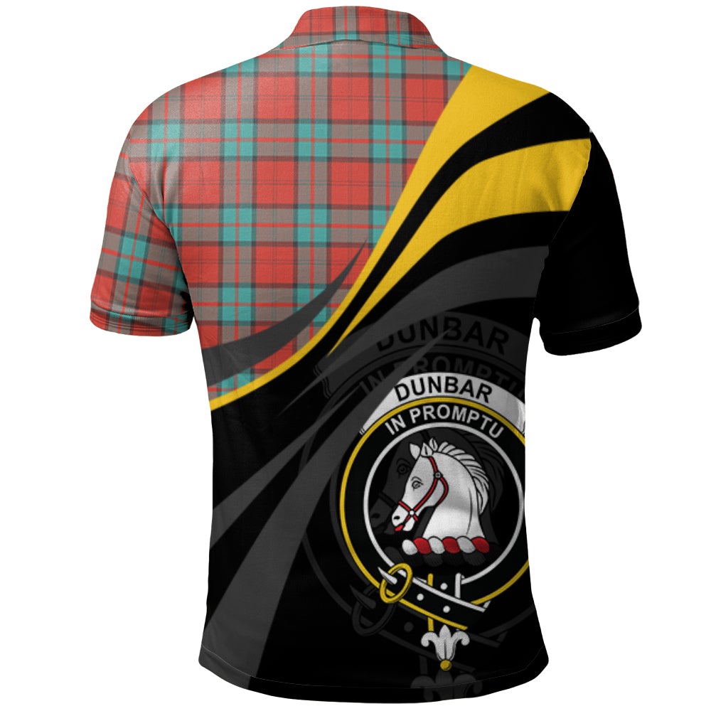 Clan Dunbar Ancient Tartan Polo Shirt - Royal Coat Of Arms Style RX64 Dunbar Ancient Tartan Tartan Polo   