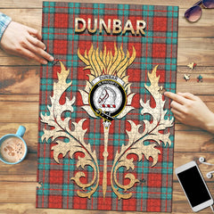Clan Dunbar Ancient Tartan Crest Thistle Jigsaw Puzzles Gift For Family UQ28 Clan Dunbar Tartan Today   