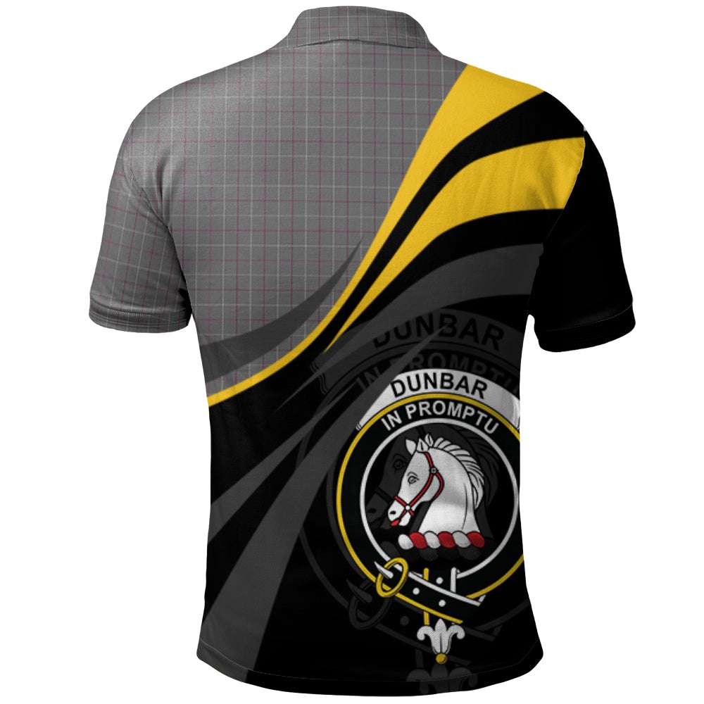 Clan Dunbar of Pitgaveny Tartan Polo Shirt - Royal Coat Of Arms Style NT35 Dunbar of Pitgaveny Tartan Tartan Polo   