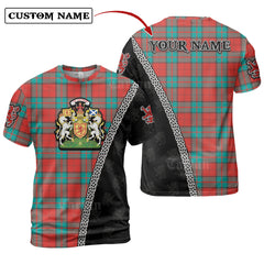 Dunbar Ancient Tartan Shirt with Scotland Coat of Arms & Custom Name MH46