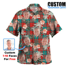Clan Dunbar Ancient Tartan Custom Face Hawaiian Shirt – Unisex Gift for Family Members, Summer Party HI47 Dunbar Ancient Tartan Tartan Hawaii Shirt