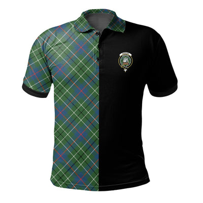 Clan Duncan Ancient Tartan Polo Shirt Half of Me - Cross Style