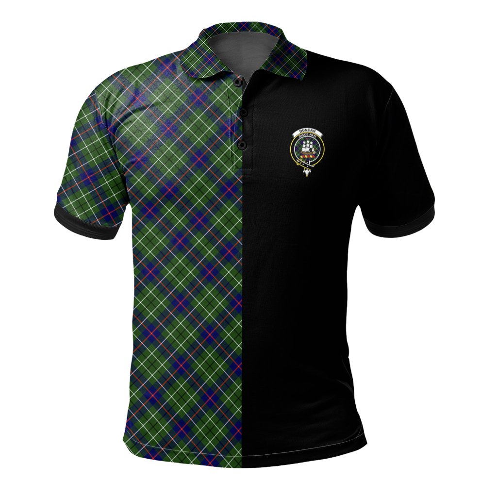 Clan Duncan Modern Tartan Polo Shirt Half of Me - Cross Style DC78 Duncan Modern Tartan Tartan Polo   